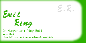 emil ring business card